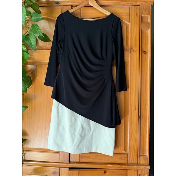 Lauren Ralph Lauren Size 10 Colorblock Sheath Dress Women’s Cocktail Party Work - Picture 2 of 13